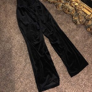 Velvet Wide Leg Pants